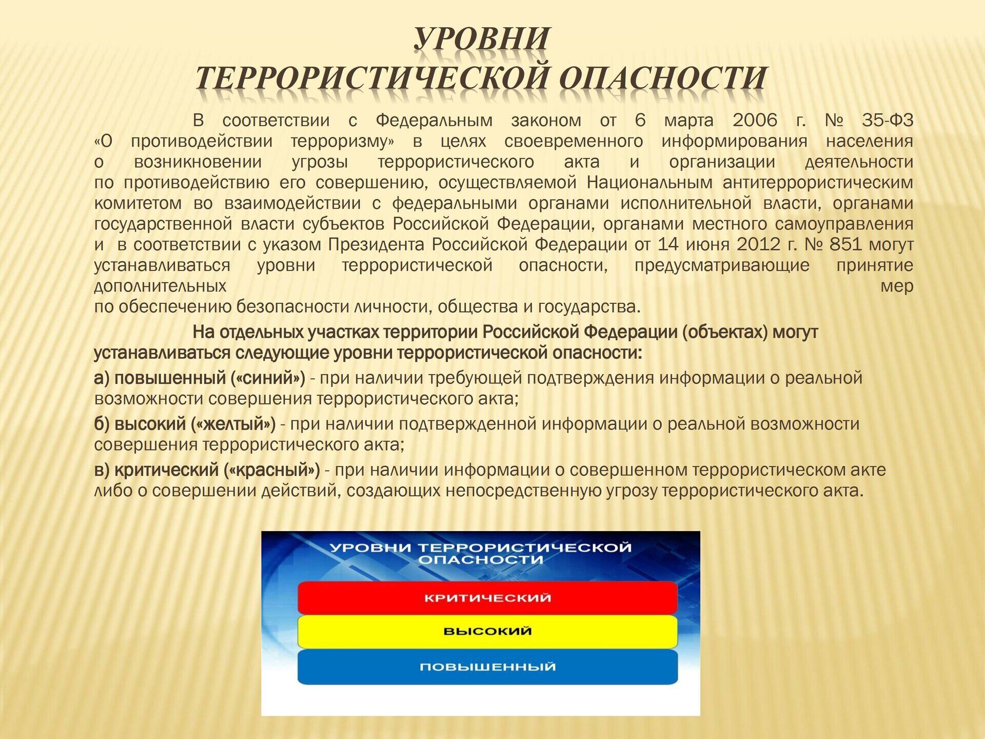 Уровни террористической. Уровни террористической опасности. 3 Уровня террористической опасности. Уровни террористической опасности в Российской Федерации. В целях своевременного информирования населения.